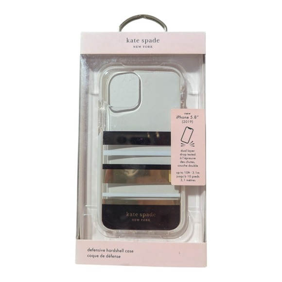 H2. Kate Spade Hardshell Case for Apple iPhone 5.8" 2019 (11 Pro) - Stripe - Picture 1 of 2